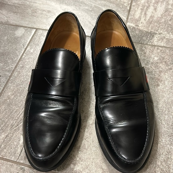 GUCCI Black and Red Loafers Slip-Ons main image 13